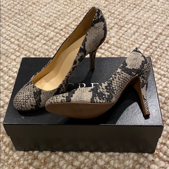 J. Crew Shoes - NIB NWT J Crew Mona snake printed animal print pumps fabric dress heels 7.5 M